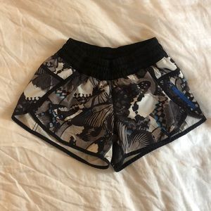 Lululemon multi-colored running shorts